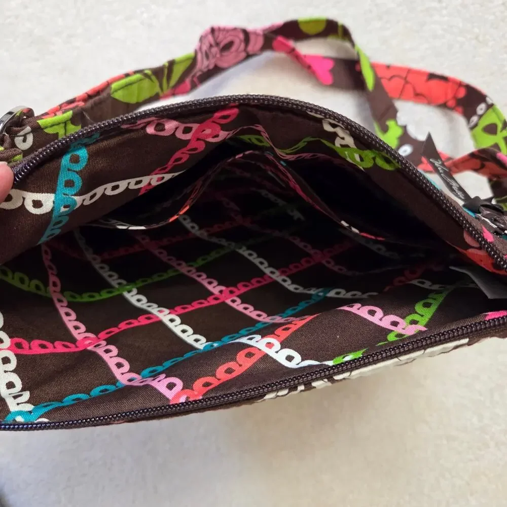 Vera Bradley Retired Lola Saddle Hipster Quilted Crossbody Handbag Adjustable